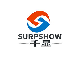 盛銘的千顯 SURPSHOW ，標識對稱logo設計