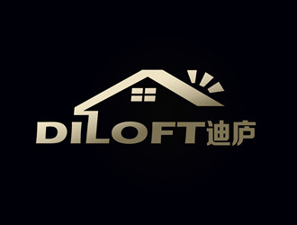 朱兵的迪廬；DILOFT 對(duì)稱標(biāo)志logo設(shè)計(jì)