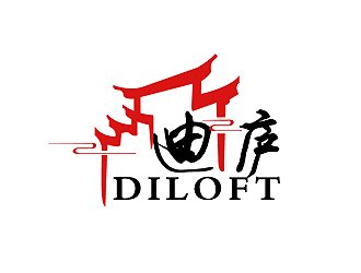 秦曉東的迪廬；DILOFT 對(duì)稱標(biāo)志logo設(shè)計(jì)