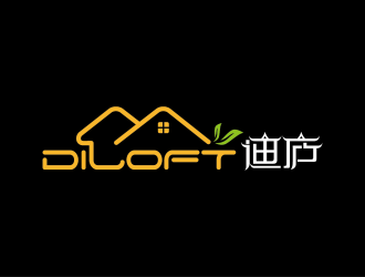 安冬的迪廬；DILOFT 對(duì)稱標(biāo)志logo設(shè)計(jì)