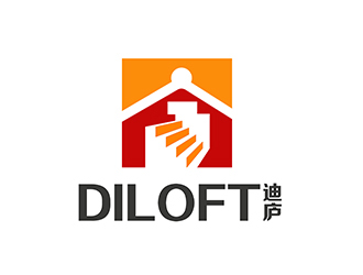 潘樂的迪廬；DILOFT 對(duì)稱標(biāo)志logo設(shè)計(jì)