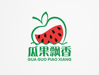 張寒的瓜果飄香零食食品店logologo設(shè)計