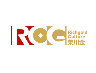 譚家強的北京榮川金業(yè)文化有限公司(beijing richgold culture co.ltd)logo設(shè)計