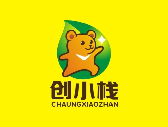 曾翼的創(chuàng)小棧保健品動(dòng)物卡通熊logo設(shè)計(jì)logo設(shè)計(jì)