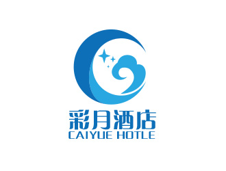 黃安悅的彩月酒店祥云logologo設計