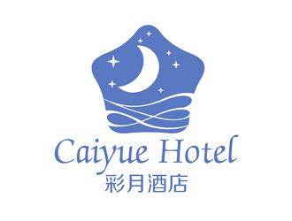 譚家強的彩月酒店祥云logologo設計