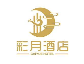 潘樂的彩月酒店祥云logologo設計