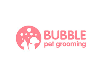 吳曉偉的bubble bubble pet groominglogo設計