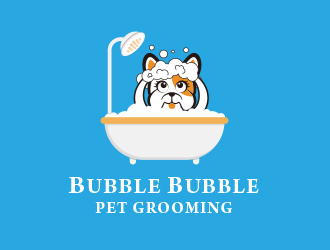 黃安悅的bubble bubble pet groominglogo設(shè)計