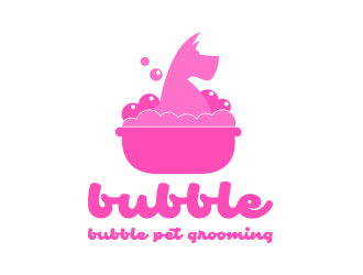 孫金澤的bubble bubble pet groominglogo設計