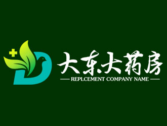 鐘炬的南通大東大藥房有限公司logo設(shè)計