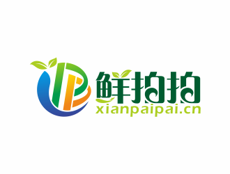 何嘉健的鮮拍拍生鮮網購平臺標志logo設計