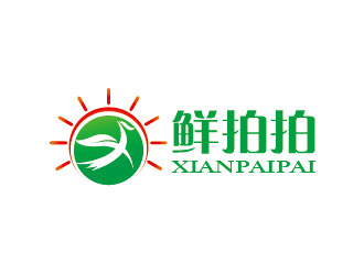 李賀的鮮拍拍生鮮網購平臺標志logo設計