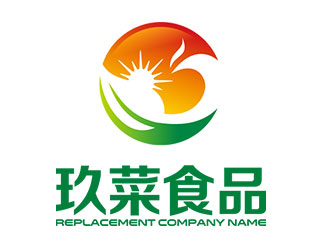 鐘炬的上海玖菜食品有限公司logo設(shè)計