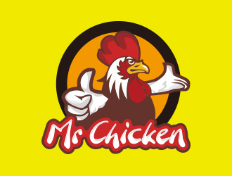 黃安悅的Mr Chicken炸雞商標logo設計