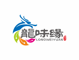 龍味緣特色食品商標logo設計