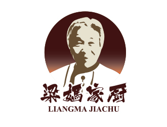 黃安悅的梁媽家廚餐飲連鎖商標(biāo)logo設(shè)計(jì)