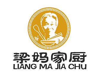 潘樂(lè)的梁媽家廚餐飲連鎖商標(biāo)logo設(shè)計(jì)