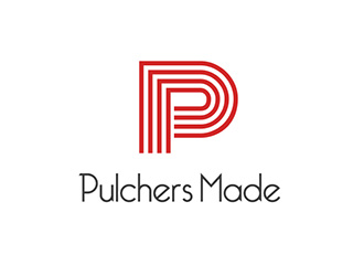 吳曉偉的Pulchers Made英文線條日用品品牌logologo設(shè)計