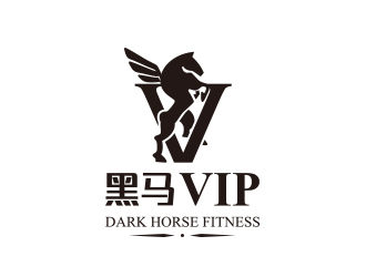 黃安悅的黑馬vip或者黑馬健身logo設計