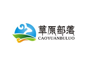 曾翼的草原部落燒烤餐廳標志logo設計