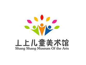 潘樂的線條行動物品牌logo－丄上兒童美術館logo設計