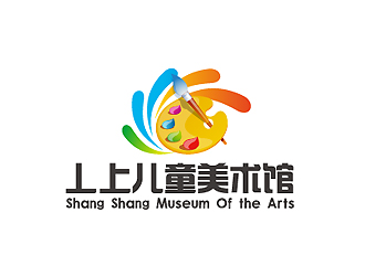 秦曉東的線條行動物品牌logo－丄上兒童美術館logo設計