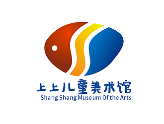 盛銘的線條行動物品牌logo－丄上兒童美術館logo設計