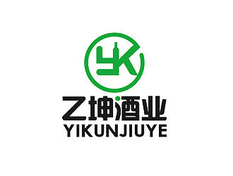 秦曉東的乙坤酒業(yè)紅酒葡萄酒logo設(shè)計(jì)