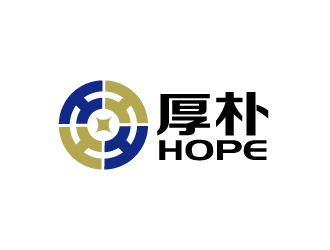 張俊的厚樸金融團隊印章單色標識logologo設計