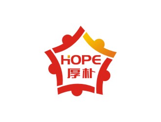 曾翼的厚樸金融團隊印章單色標識logologo設計