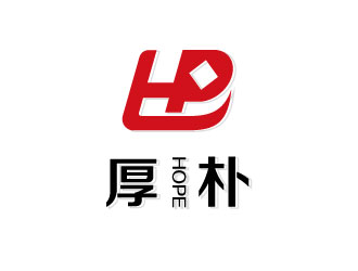 連杰的厚樸金融團隊印章單色標識logologo設計