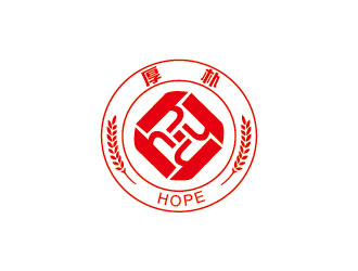 李賀的厚樸金融團隊印章單色標識logologo設計