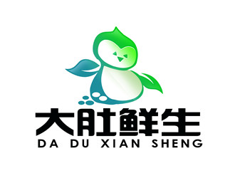 朱兵的大肚鮮生豬肉銷售logologo設(shè)計