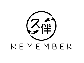 張俊的中文線條型－久伴雜貨鋪logologo設(shè)計(jì)