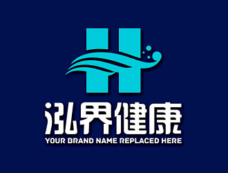 鐘炬的泓界健康logo設(shè)計(jì)