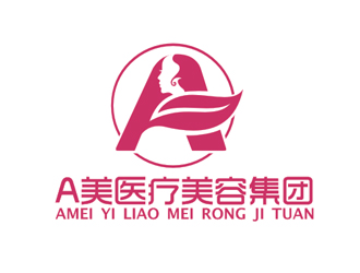 盛銘的香港A美醫(yī)療美容集團有限公司logo設(shè)計