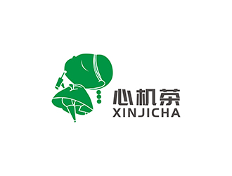 金培苗的心機茶飲品奶茶logologo設計