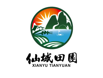 連杰的仙域田園山水畫logologo設(shè)計(jì)