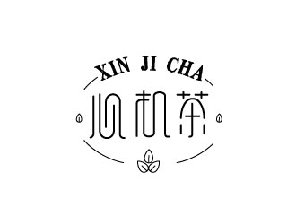 連杰的心機茶飲品奶茶logologo設計