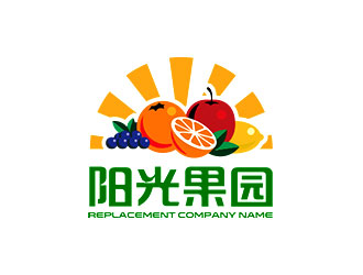 鐘炬的陽光果園水果鮮花logo設計logo設計