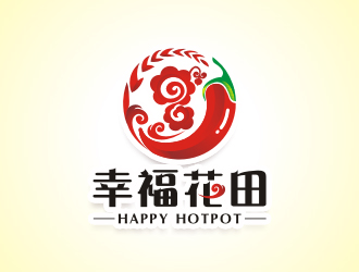 楊福的幸?；ㄌ锫槔睜C （Happy Hotpot）logo設(shè)計(jì)