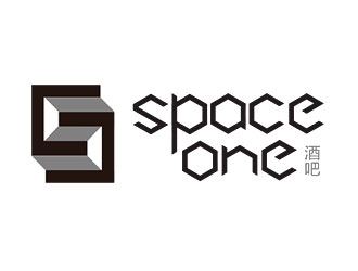 鐘炬的space one 時尚酒吧logologo設(shè)計