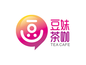 趙鵬的豆妹茶咖logo設計