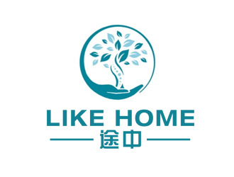 李正東的途中 like home民宿品牌logo設(shè)計(jì)logo設(shè)計(jì)