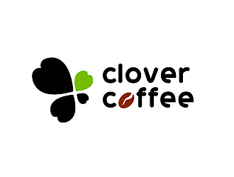 秦曉東的clover coffeelogo設計