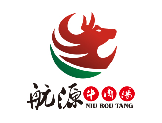 向正軍的航源牛肉湯人物卡通標(biāo)志設(shè)計(jì)logo設(shè)計(jì)