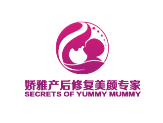 余亮亮的嬌雅產(chǎn)后修復美顏專家secrets of yummy mummylogo設(shè)計