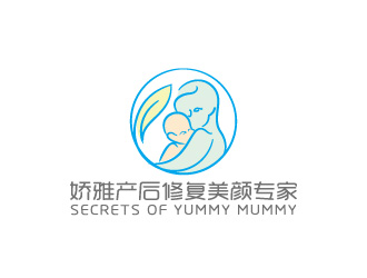 周金進(jìn)的嬌雅產(chǎn)后修復(fù)美顏專家secrets of yummy mummylogo設(shè)計(jì)