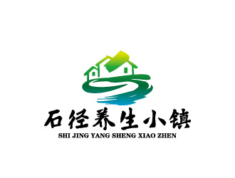 周金進的石徑養(yǎng)生小鎮(zhèn)山水logologo設計